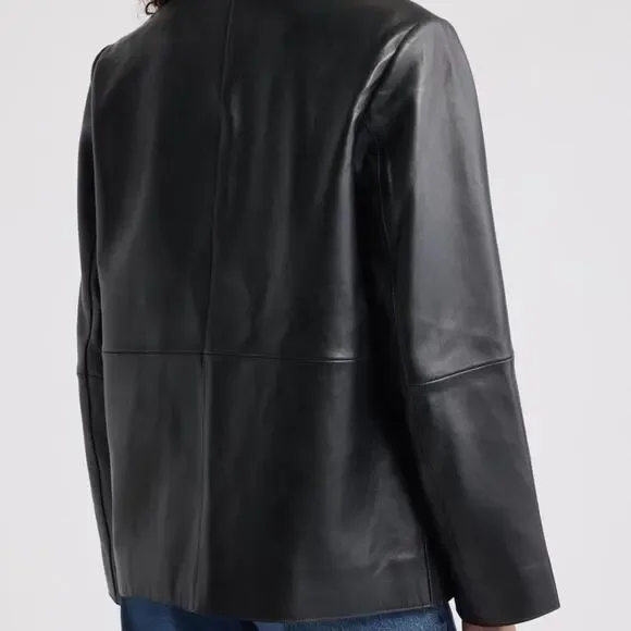 Nordstrom black leather jacket new - Picture 2 of 8